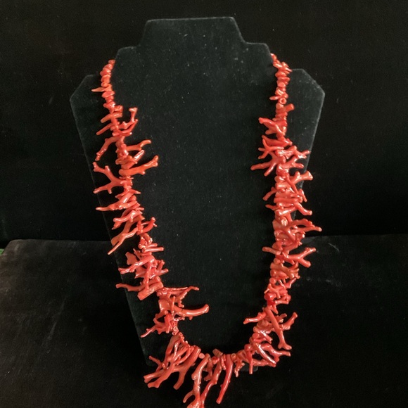 Genuine Mediterranean Red Coral Branch Necklace - Picture 4 of 8